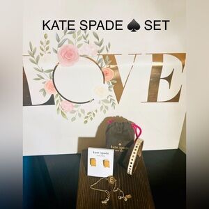 Kate Spade NEW Emerald Cut Studs
• FREE (2) Pre-Owned
Kate Bracelets•Duster Bag